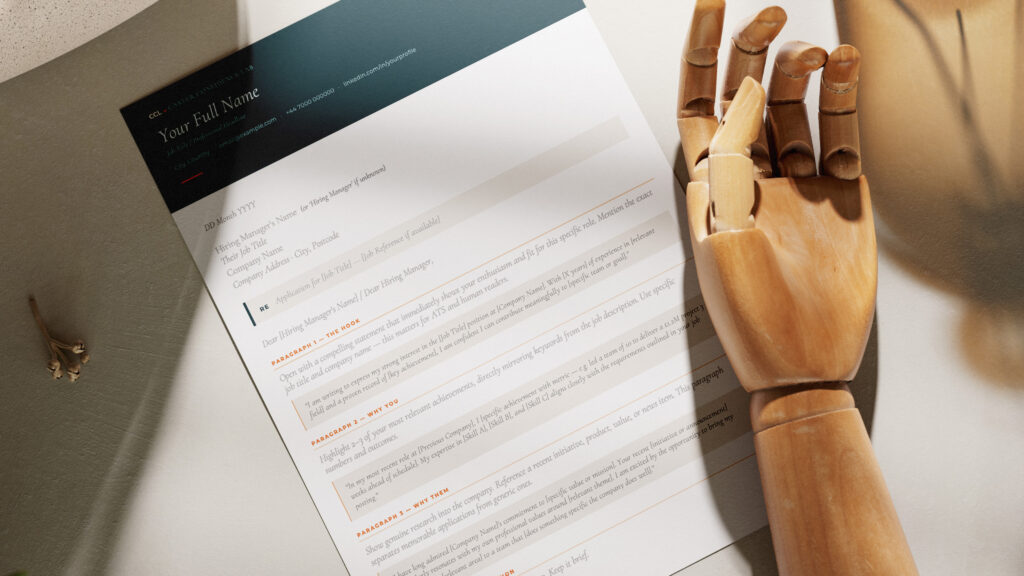 Free cover letter template for professionals telling their career story in their own voice