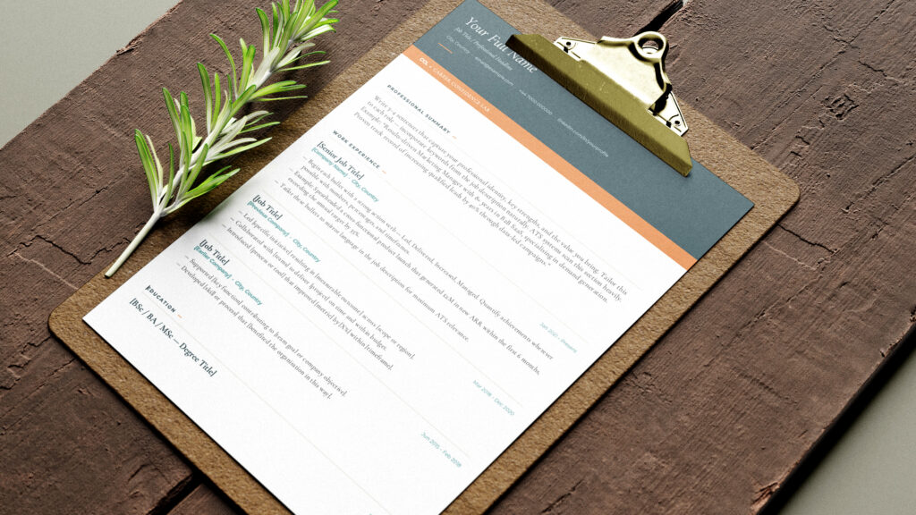 Free CV template for professionals rebuilding their career narrative after redundancy or career break