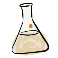 Beige ink and watercolour laboratory flask illustration representing career coaching methodology