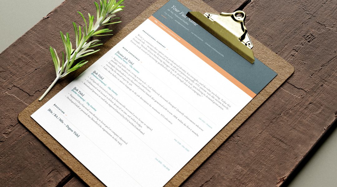 Free CV template for professionals rebuilding their career narrative after redundancy or career break